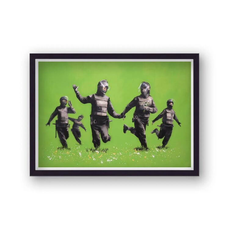 Beanfield Framed Art Print by Banksy