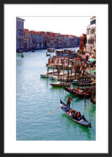 Gondola on the Grand Canal Venice Framed Art Print by Wayne Williams