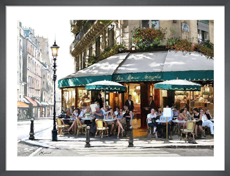 Corner Cafe Framed Art Print by Richard Macneil