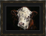 Midnight Cowboy - Hereford Bull Framed Limited Edition Art Print by Kay Johns