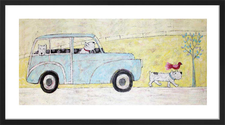 On the Way to the Park Framed Art Print by Annora Spence