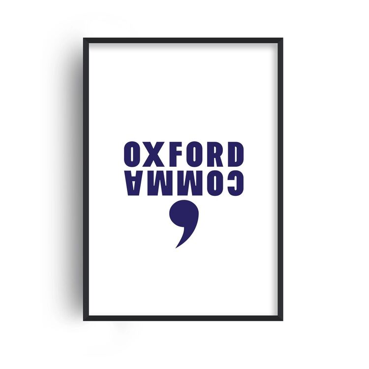 Oxford Comma Home Decor Framed Art Print