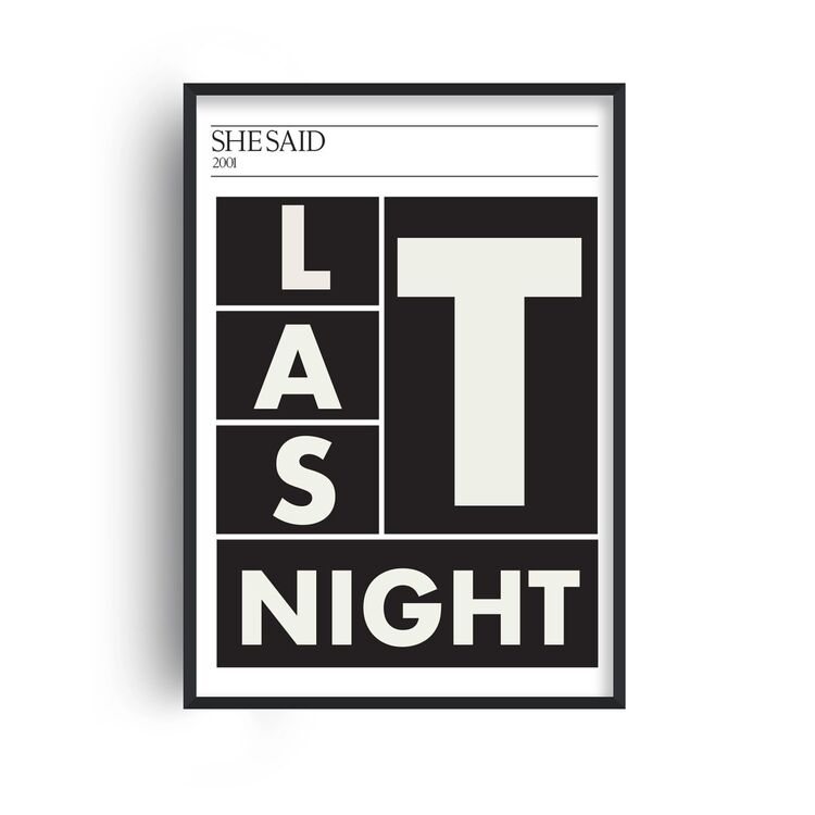 Last Night Retro Music Home Decor Framed Art Print