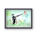 Crayon Boy Framed Art Print by Banksy