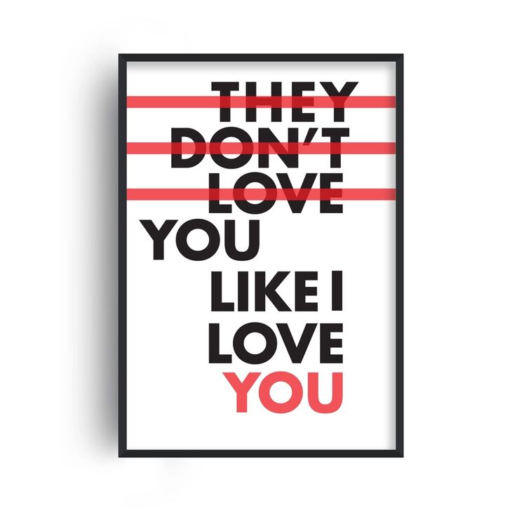 They Don't Love You Like I Love You Retro Music Home Decor Framed Art Print