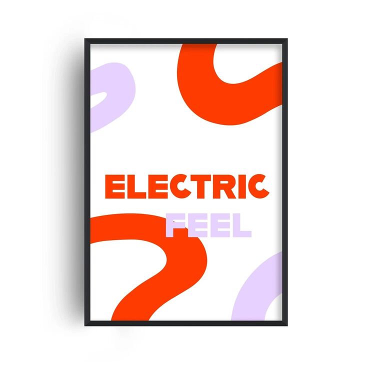 Electric Feel Retro Music Home Decor Framed Art Print