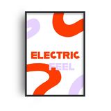 Electric Feel Retro Music Home Decor Framed Art Print