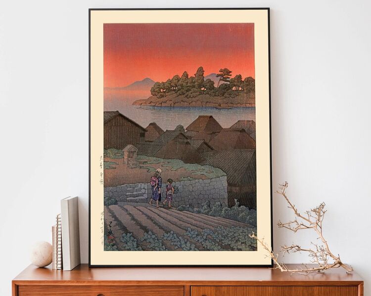 Amakusa Framed Art Print by Hasui Kawase