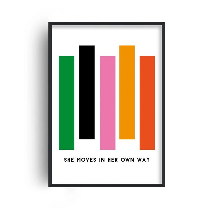 She Moves in Her Own Way Retro Music Home Decor Framed Art Print