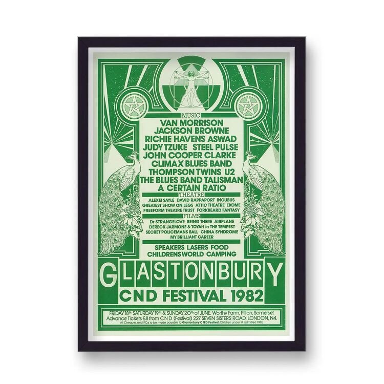 Glastonbury CND Festival 1982 Framed Art Print