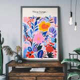 Wild Flowers of Amsterdam Abstract Painting Framed Print