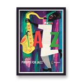 Philips For Jazz Records Vintage Advertising Music Framed Art Print