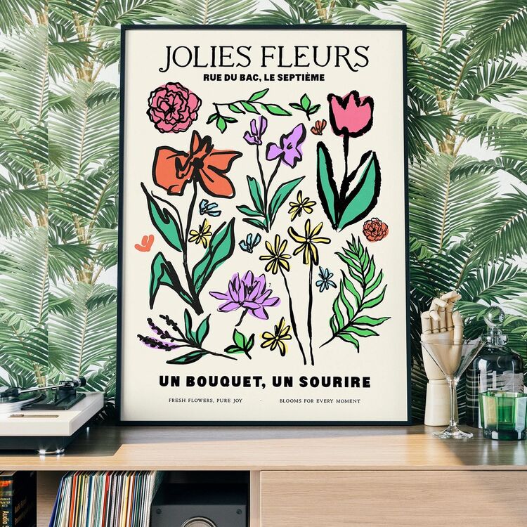 Beautiful Flowers Ink Drawing 1 Framed Print