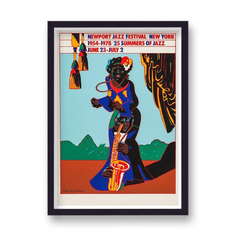 Newport Jazz Festival 1978 Vintage Framed Art Print