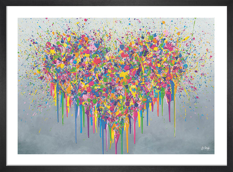 Let Your Love Flow Framed Art Print by Jo Gough