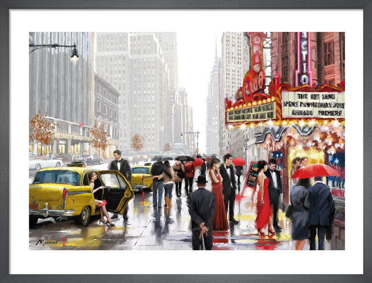 New York Theatre Framed Art Print by Richard Macneil