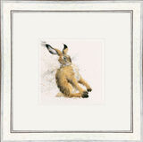 Whoosh - Hares Framed Limited Edition Art Print by Kay Johns