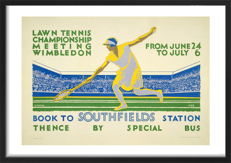 Lawn Tennis Championship Meeting, Wimbledon, 1929 Framed Art Print by Dorothy Paton