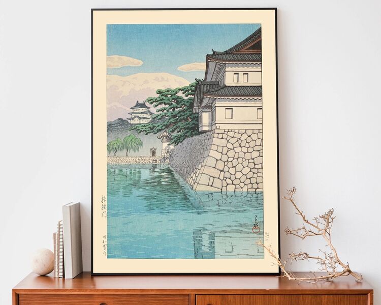 Kikyomon Gate Framed Art Print by Hasui Kawase