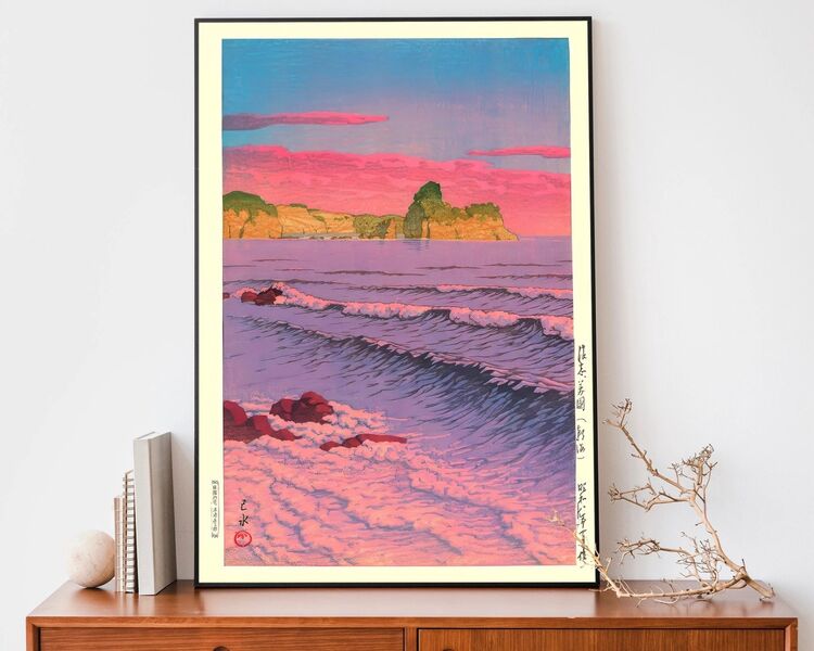 Morning Sea Framed Art Print by Hasui Kawase