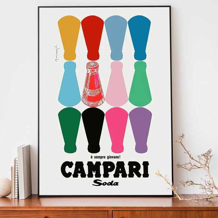 Vintage Campari Soda Framed Art Print