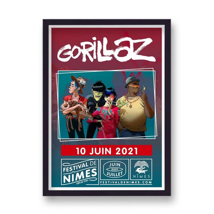 Gorillaz Festival De Nimes 2021 Framed Art Print