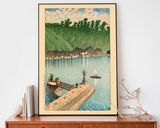 Mihogaseki Beach, Izumo Province Framed Art Print by Hasui Kawase