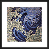Masculine Wave Framed Art Print by Katsushika Hokusai