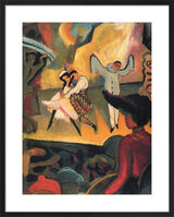 Russian Ballet Framed Art Print by August Macke