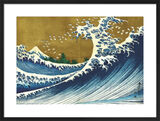 Big Wave (from 100 views of Mt. Fuji) Framed Art Print by Katsushika Hokusai