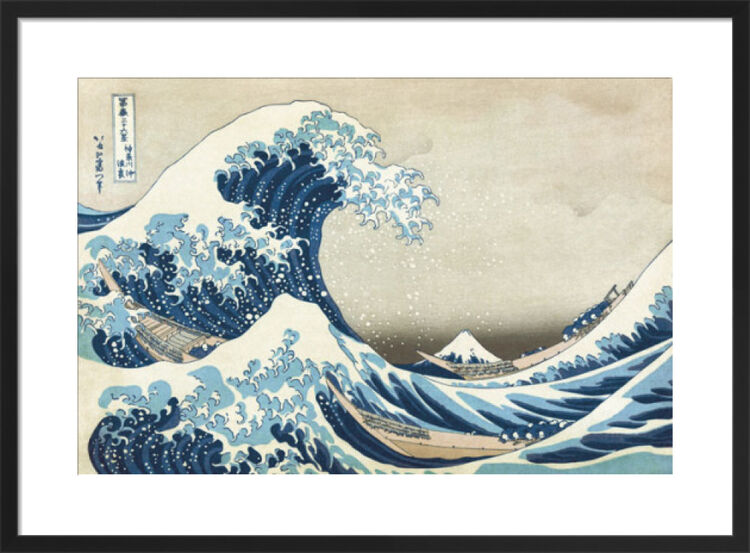 The Great Wave off Kanagawa Framed Art Print by Katsushika Hokusai