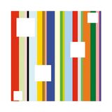 White Square on Stripe (detail) Canvas Art Print by Dan Bleier