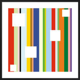 White Square on Stripe (detail) Framed Art Print by Dan Bleier