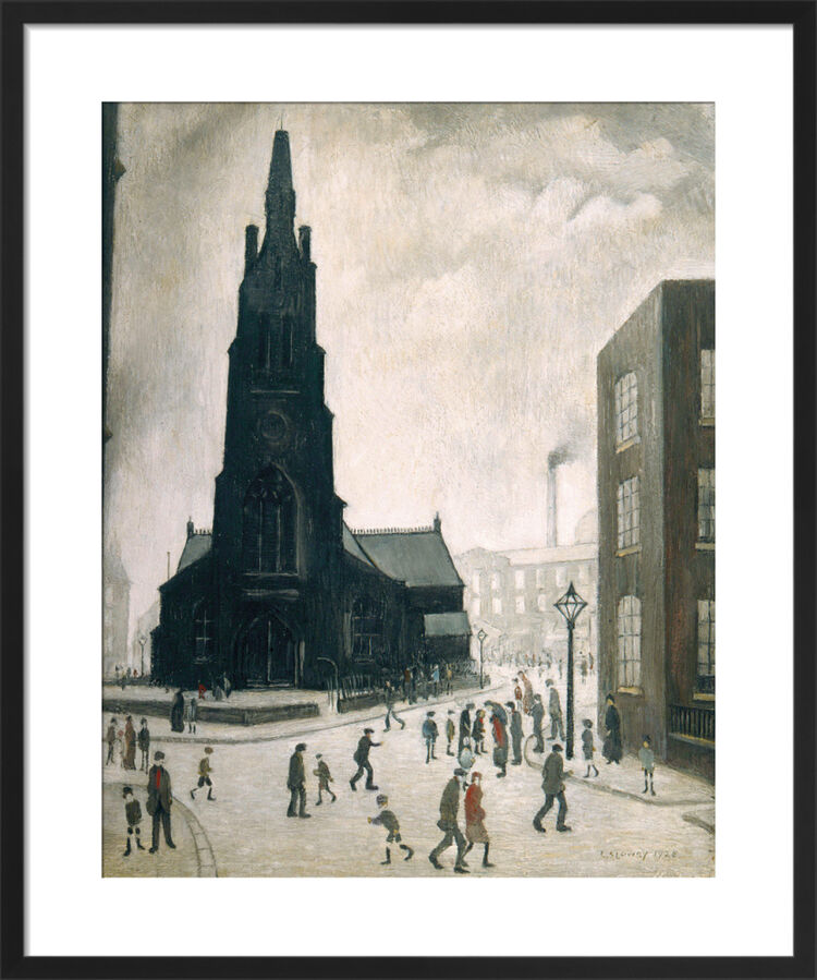 Street Scene, St Simons Church, 1928 Framed Art Print by L.S. Lowry