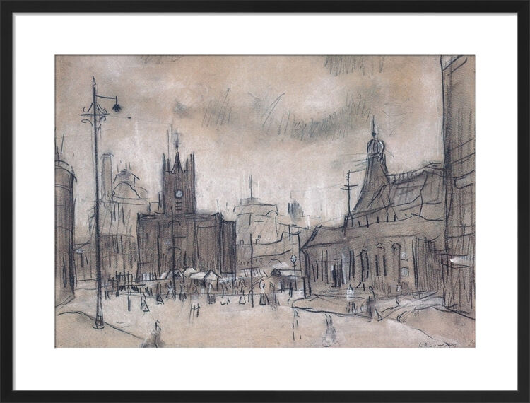The Flat Iron Market, 1925 Framed Art Print by L.S. Lowry