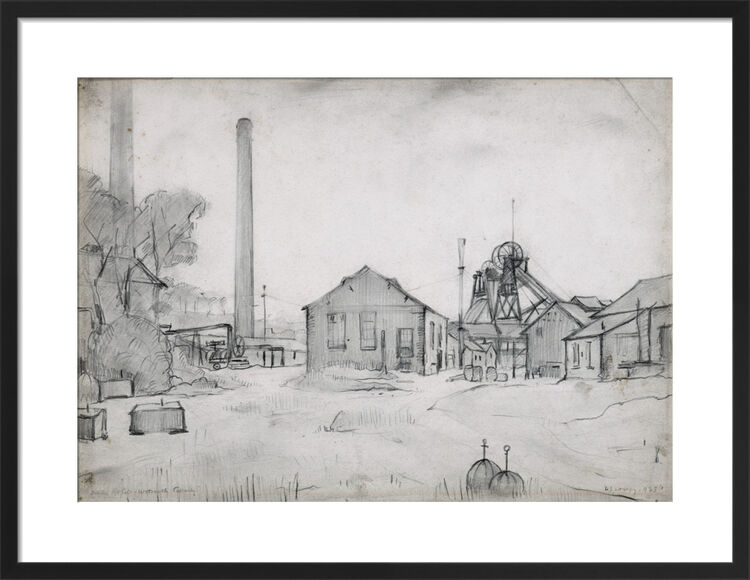 Wet Earth Colliery, Dixon Fold, 1925 Framed Art Print by L.S. Lowry