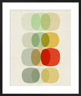 Keep It Simple Circle Framed Art print by Inaluxe