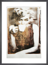 Marilyn Coffee Framed Art Print by Adeline Meilliez