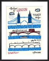 Bridges of London - Downriver Cityscape by Julia Gash