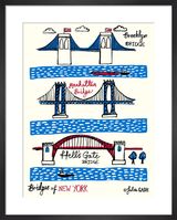 Bridges of New York Cityscape by Julia Gash
