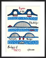 Bridges of Tokyo Cityscape by Julia Gash