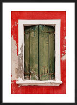 Green Shutters Framed Art Print by Julian Elliott