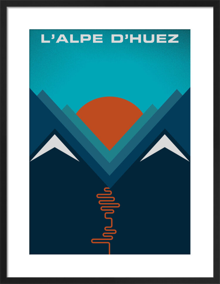 L'Alpe d'Huez by Jeremy Harnell Framed Art Print