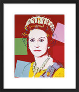 Reigning Queens: Queen Elizabeth II of the United Kingdom, 1985 (dark outline) Framed Art Print by Andy Warhol