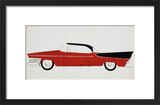 Red & Black Car Framed Art Print by Andy Warhol