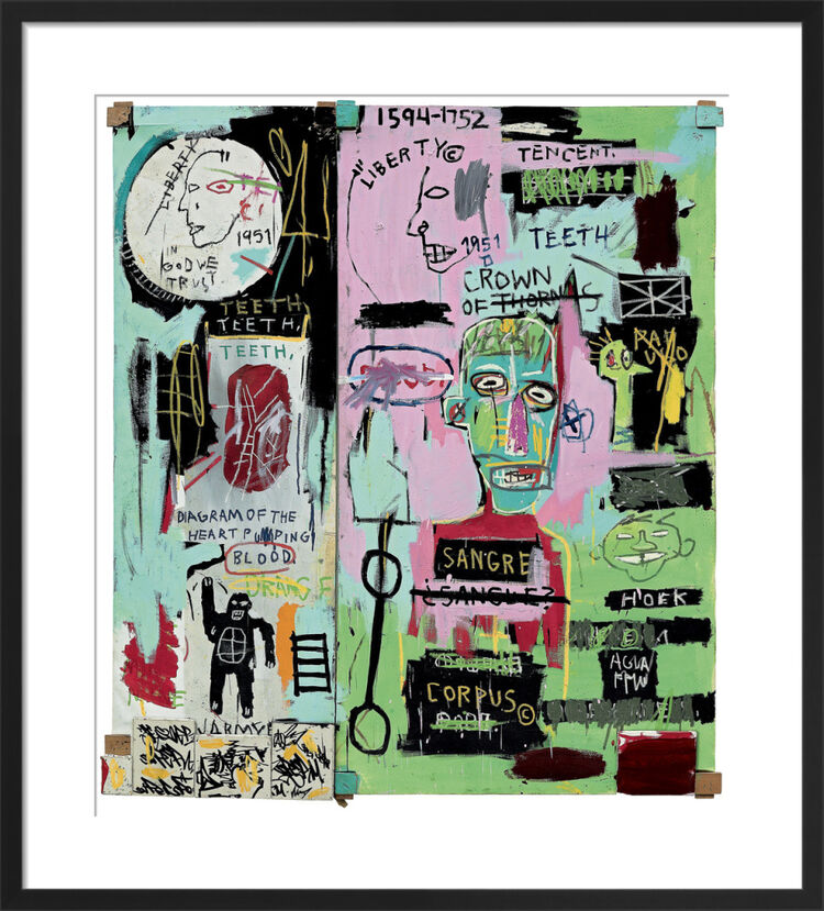 In Italian, 1983 Framed Art Print by Jean-Michel Basquiat
