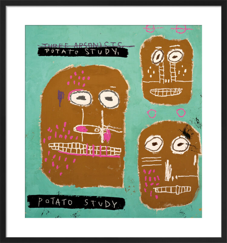 Three Arsonists, 1983 (Potato Study) Framed Art Print by Jean-Michel Basquiat