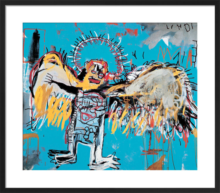 Untitled (Fallen Angel) 1981 Framed Art Print by Jean-Michel Basquiat
