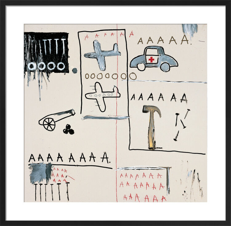 Untitled (Vehicles) 1981 Framed Art Print by Jean-Michel Basquiat