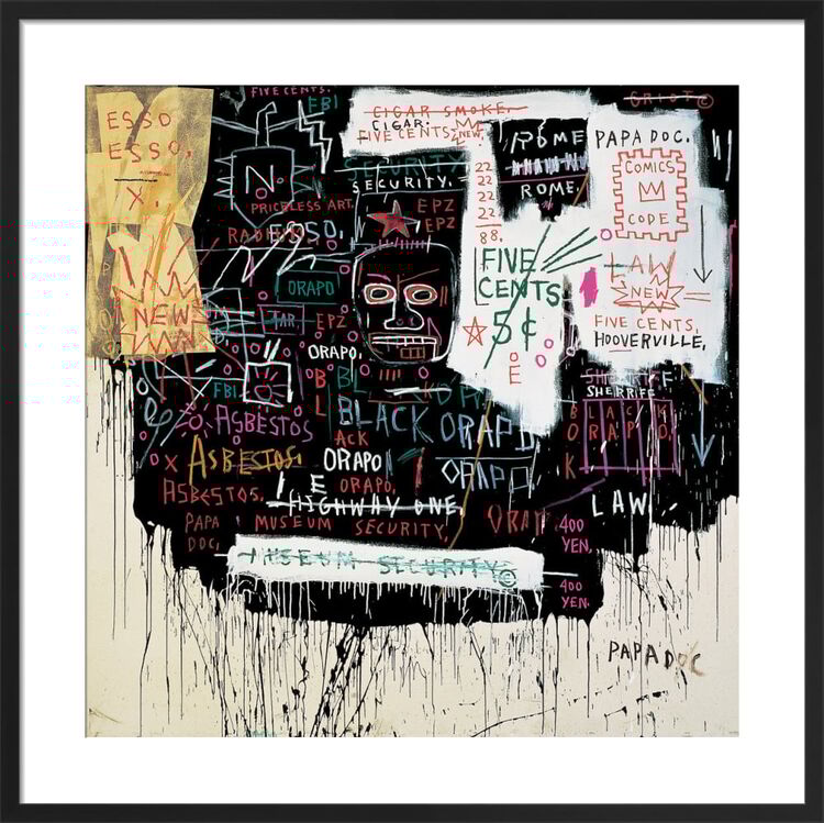 Museum Security (Broadway Meltdown) 1983 Framed Art Print by Jean-Michel Basquiat